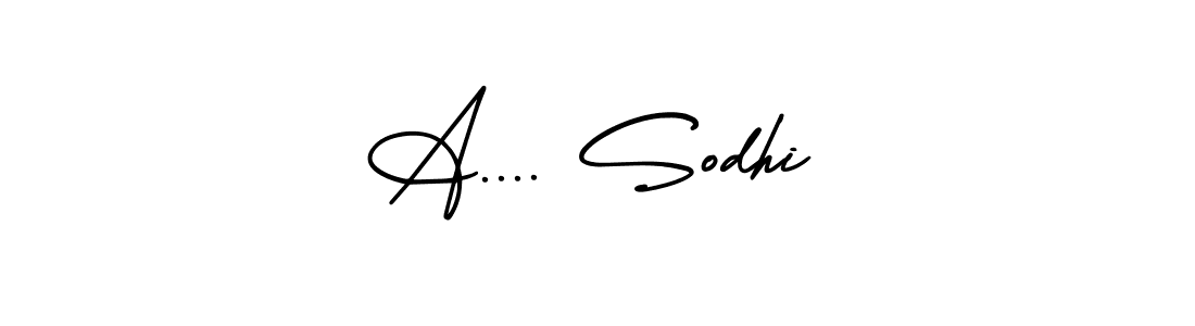 A.... Sodhi stylish signature style. Best Handwritten Sign (AmerikaSignatureDemo-Regular) for my name. Handwritten Signature Collection Ideas for my name A.... Sodhi. A.... Sodhi signature style 3 images and pictures png