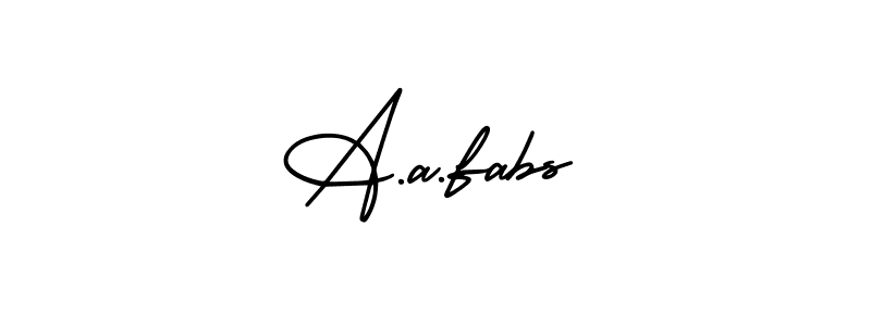 You should practise on your own different ways (AmerikaSignatureDemo-Regular) to write your name (A.a.fabs) in signature. don't let someone else do it for you. A.a.fabs signature style 3 images and pictures png