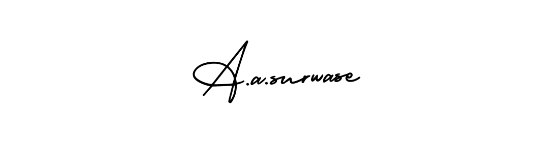 How to Draw A.a.surwase signature style? AmerikaSignatureDemo-Regular is a latest design signature styles for name A.a.surwase. A.a.surwase signature style 3 images and pictures png