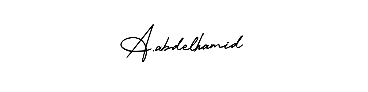 Create a beautiful signature design for name A.abdelhamid. With this signature (AmerikaSignatureDemo-Regular) fonts, you can make a handwritten signature for free. A.abdelhamid signature style 3 images and pictures png