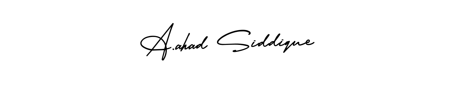 How to Draw A.ahad Siddique signature style? AmerikaSignatureDemo-Regular is a latest design signature styles for name A.ahad Siddique. A.ahad Siddique signature style 3 images and pictures png