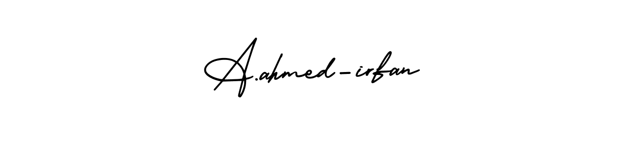 Use a signature maker to create a handwritten signature online. With this signature software, you can design (AmerikaSignatureDemo-Regular) your own signature for name A.ahmed-irfan. A.ahmed-irfan signature style 3 images and pictures png