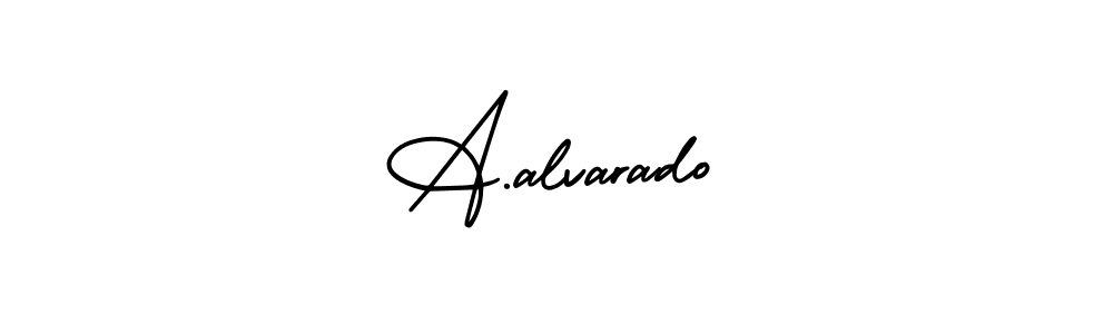 The best way (AmerikaSignatureDemo-Regular) to make a short signature is to pick only two or three words in your name. The name A.alvarado include a total of six letters. For converting this name. A.alvarado signature style 3 images and pictures png