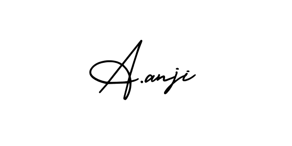 A.anji stylish signature style. Best Handwritten Sign (AmerikaSignatureDemo-Regular) for my name. Handwritten Signature Collection Ideas for my name A.anji. A.anji signature style 3 images and pictures png