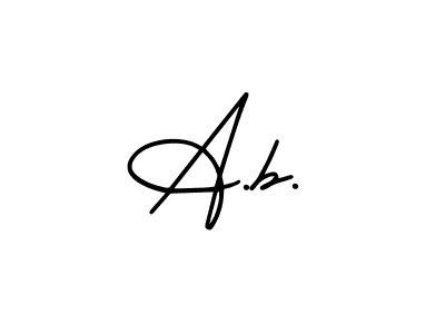 if you are searching for the best signature style for your name A.b.. so please give up your signature search. here we have designed multiple signature styles  using AmerikaSignatureDemo-Regular. A.b. signature style 3 images and pictures png