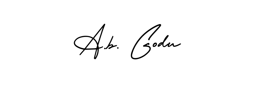 How to Draw A.b. Godu signature style? AmerikaSignatureDemo-Regular is a latest design signature styles for name A.b. Godu. A.b. Godu signature style 3 images and pictures png