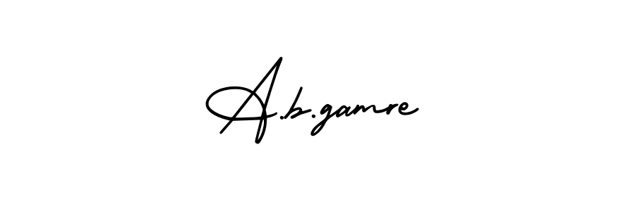 Use a signature maker to create a handwritten signature online. With this signature software, you can design (AmerikaSignatureDemo-Regular) your own signature for name A.b.gamre. A.b.gamre signature style 3 images and pictures png