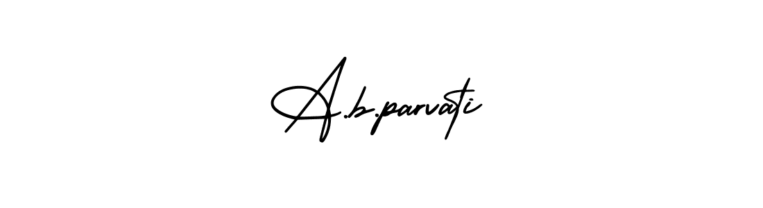 Design your own signature with our free online signature maker. With this signature software, you can create a handwritten (AmerikaSignatureDemo-Regular) signature for name A.b.parvati. A.b.parvati signature style 3 images and pictures png