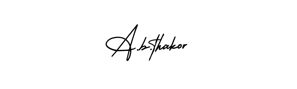 Also You can easily find your signature by using the search form. We will create A.b.thakor name handwritten signature images for you free of cost using AmerikaSignatureDemo-Regular sign style. A.b.thakor signature style 3 images and pictures png