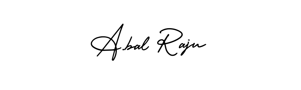 You should practise on your own different ways (AmerikaSignatureDemo-Regular) to write your name (A.bal Raju) in signature. don't let someone else do it for you. A.bal Raju signature style 3 images and pictures png