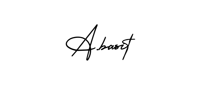 How to make A.basit signature? AmerikaSignatureDemo-Regular is a professional autograph style. Create handwritten signature for A.basit name. A.basit signature style 3 images and pictures png