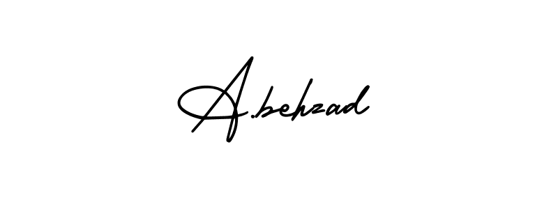 How to Draw A.behzad signature style? AmerikaSignatureDemo-Regular is a latest design signature styles for name A.behzad. A.behzad signature style 3 images and pictures png