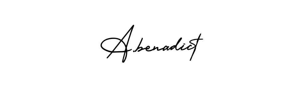 Use a signature maker to create a handwritten signature online. With this signature software, you can design (AmerikaSignatureDemo-Regular) your own signature for name A.benadict. A.benadict signature style 3 images and pictures png