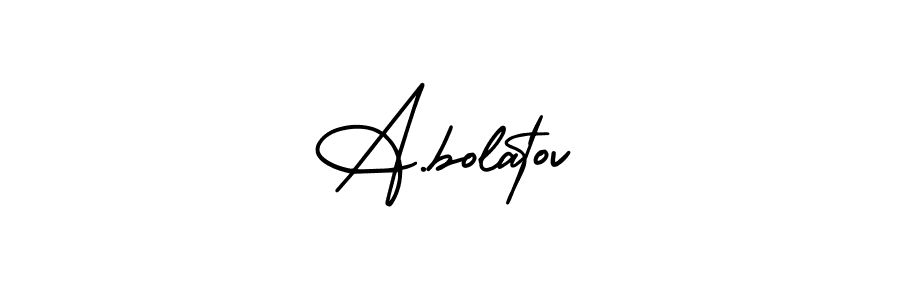 Also we have A.bolatov name is the best signature style. Create professional handwritten signature collection using AmerikaSignatureDemo-Regular autograph style. A.bolatov signature style 3 images and pictures png