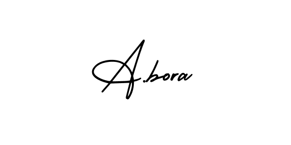 You should practise on your own different ways (AmerikaSignatureDemo-Regular) to write your name (A.bora) in signature. don't let someone else do it for you. A.bora signature style 3 images and pictures png