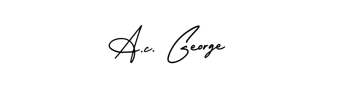 You should practise on your own different ways (AmerikaSignatureDemo-Regular) to write your name (A.c. George) in signature. don't let someone else do it for you. A.c. George signature style 3 images and pictures png