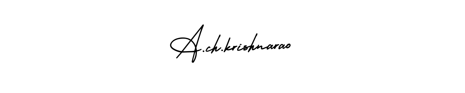 A.ch.krishnarao stylish signature style. Best Handwritten Sign (AmerikaSignatureDemo-Regular) for my name. Handwritten Signature Collection Ideas for my name A.ch.krishnarao. A.ch.krishnarao signature style 3 images and pictures png