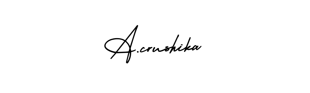 Also You can easily find your signature by using the search form. We will create A.crushika name handwritten signature images for you free of cost using AmerikaSignatureDemo-Regular sign style. A.crushika signature style 3 images and pictures png