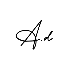 How to make A.d signature? AmerikaSignatureDemo-Regular is a professional autograph style. Create handwritten signature for A.d name. A.d signature style 3 images and pictures png