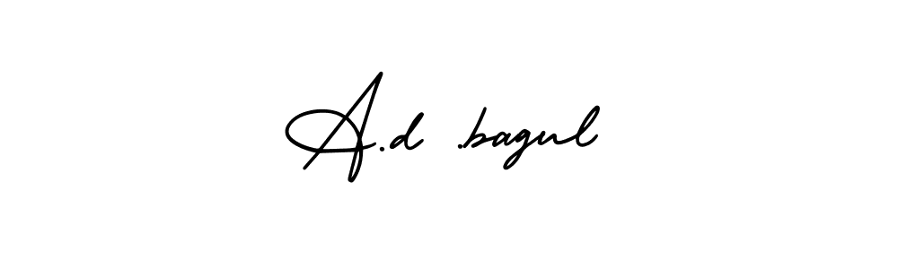 How to Draw A.d .bagul signature style? AmerikaSignatureDemo-Regular is a latest design signature styles for name A.d .bagul. A.d .bagul signature style 3 images and pictures png