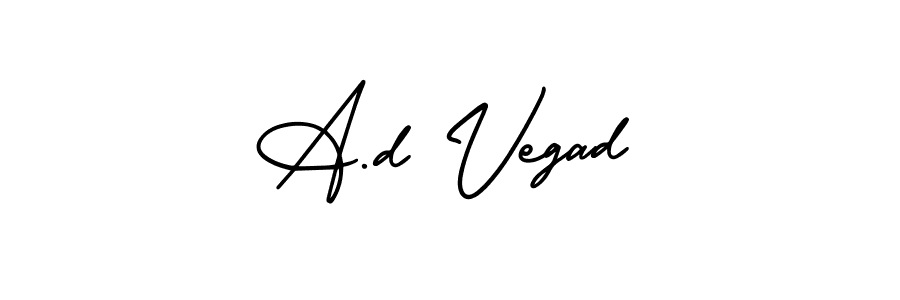 It looks lik you need a new signature style for name A.d Vegad. Design unique handwritten (AmerikaSignatureDemo-Regular) signature with our free signature maker in just a few clicks. A.d Vegad signature style 3 images and pictures png