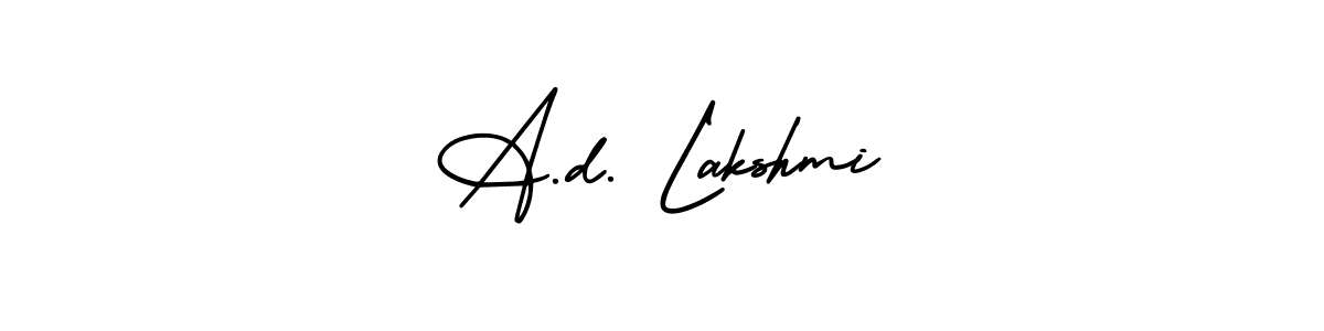 Make a beautiful signature design for name A.d. Lakshmi. With this signature (AmerikaSignatureDemo-Regular) style, you can create a handwritten signature for free. A.d. Lakshmi signature style 3 images and pictures png