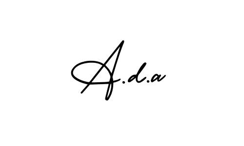 if you are searching for the best signature style for your name A.d.a. so please give up your signature search. here we have designed multiple signature styles  using AmerikaSignatureDemo-Regular. A.d.a signature style 3 images and pictures png