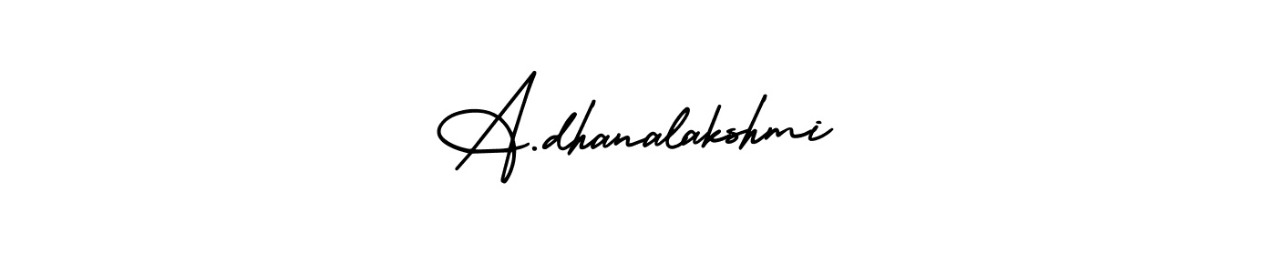 A.dhanalakshmi stylish signature style. Best Handwritten Sign (AmerikaSignatureDemo-Regular) for my name. Handwritten Signature Collection Ideas for my name A.dhanalakshmi. A.dhanalakshmi signature style 3 images and pictures png