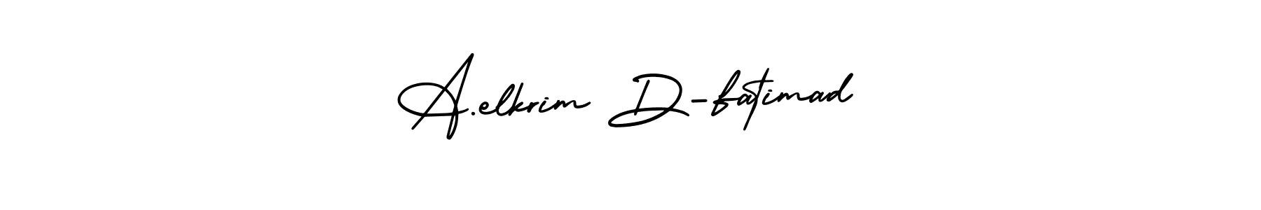 How to make A.elkrim D-fatimad signature? AmerikaSignatureDemo-Regular is a professional autograph style. Create handwritten signature for A.elkrim D-fatimad name. A.elkrim D-fatimad signature style 3 images and pictures png