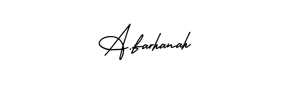 Create a beautiful signature design for name A.farhanah. With this signature (AmerikaSignatureDemo-Regular) fonts, you can make a handwritten signature for free. A.farhanah signature style 3 images and pictures png