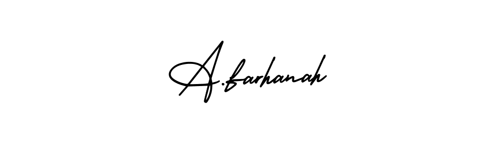 Similarly AmerikaSignatureDemo-Regular is the best handwritten signature design. Signature creator online .You can use it as an online autograph creator for name A.farhanah. A.farhanah signature style 3 images and pictures png