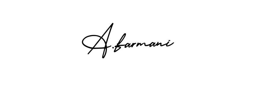 A.farmani stylish signature style. Best Handwritten Sign (AmerikaSignatureDemo-Regular) for my name. Handwritten Signature Collection Ideas for my name A.farmani. A.farmani signature style 3 images and pictures png