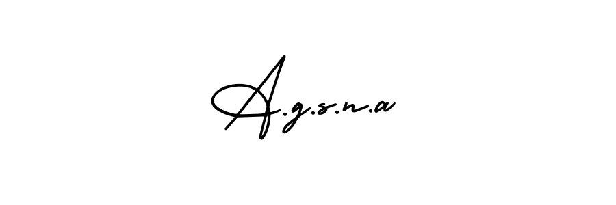 if you are searching for the best signature style for your name A.g.s.n.a. so please give up your signature search. here we have designed multiple signature styles  using AmerikaSignatureDemo-Regular. A.g.s.n.a signature style 3 images and pictures png