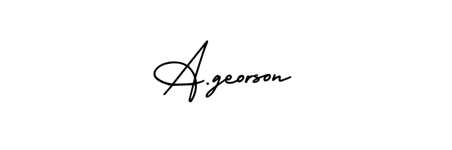 Design your own signature with our free online signature maker. With this signature software, you can create a handwritten (AmerikaSignatureDemo-Regular) signature for name A.georson. A.georson signature style 3 images and pictures png