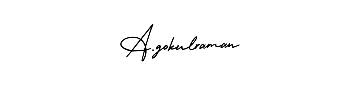 Also You can easily find your signature by using the search form. We will create A.gokulraman name handwritten signature images for you free of cost using AmerikaSignatureDemo-Regular sign style. A.gokulraman signature style 3 images and pictures png