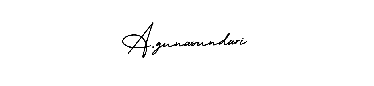 This is the best signature style for the A.gunasundari name. Also you like these signature font (AmerikaSignatureDemo-Regular). Mix name signature. A.gunasundari signature style 3 images and pictures png