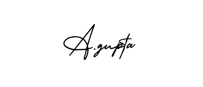 The best way (AmerikaSignatureDemo-Regular) to make a short signature is to pick only two or three words in your name. The name A.gupta include a total of six letters. For converting this name. A.gupta signature style 3 images and pictures png