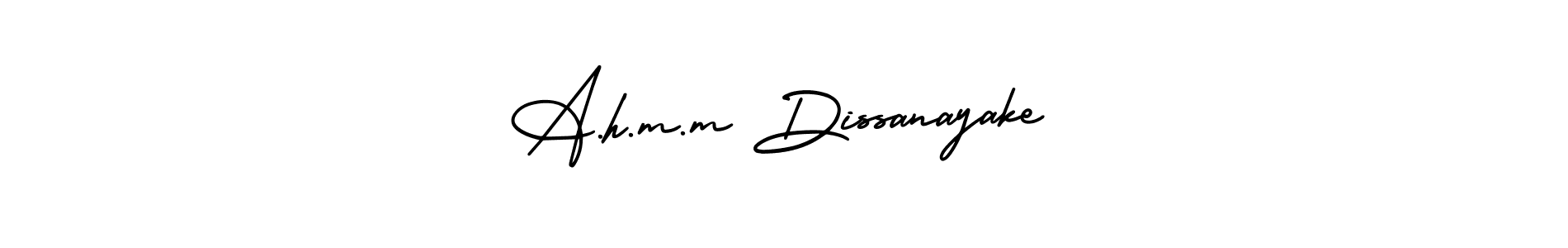 if you are searching for the best signature style for your name A.h.m.m Dissanayake. so please give up your signature search. here we have designed multiple signature styles  using AmerikaSignatureDemo-Regular. A.h.m.m Dissanayake signature style 3 images and pictures png