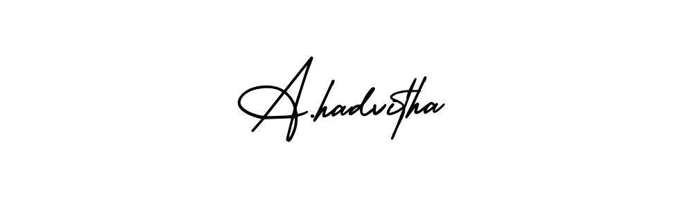 It looks lik you need a new signature style for name A.hadvitha. Design unique handwritten (AmerikaSignatureDemo-Regular) signature with our free signature maker in just a few clicks. A.hadvitha signature style 3 images and pictures png