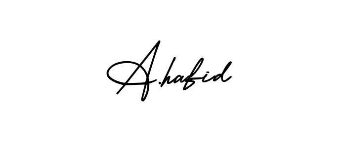 Use a signature maker to create a handwritten signature online. With this signature software, you can design (AmerikaSignatureDemo-Regular) your own signature for name A.hafid. A.hafid signature style 3 images and pictures png