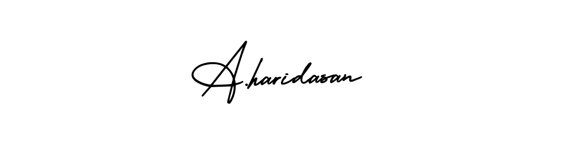 The best way (AmerikaSignatureDemo-Regular) to make a short signature is to pick only two or three words in your name. The name A.haridasan include a total of six letters. For converting this name. A.haridasan signature style 3 images and pictures png