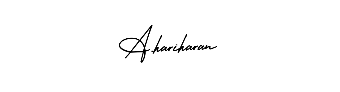 The best way (AmerikaSignatureDemo-Regular) to make a short signature is to pick only two or three words in your name. The name A.hariharan include a total of six letters. For converting this name. A.hariharan signature style 3 images and pictures png