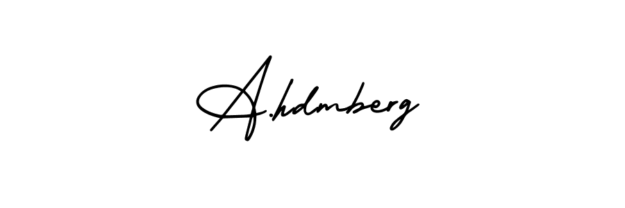 Also we have A.hdmberg name is the best signature style. Create professional handwritten signature collection using AmerikaSignatureDemo-Regular autograph style. A.hdmberg signature style 3 images and pictures png