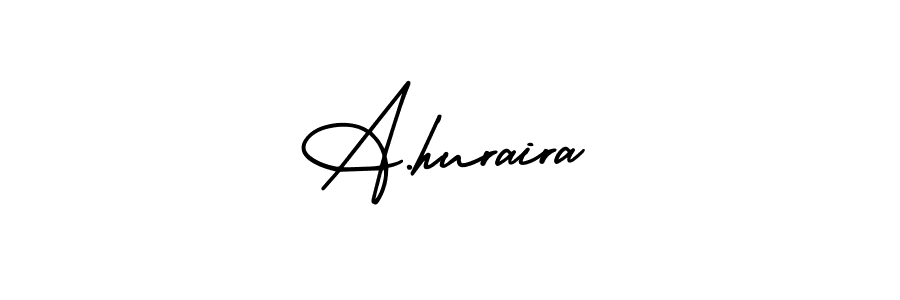 AmerikaSignatureDemo-Regular is a professional signature style that is perfect for those who want to add a touch of class to their signature. It is also a great choice for those who want to make their signature more unique. Get A.huraira name to fancy signature for free. A.huraira signature style 3 images and pictures png