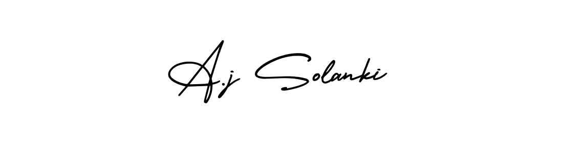 Similarly AmerikaSignatureDemo-Regular is the best handwritten signature design. Signature creator online .You can use it as an online autograph creator for name A.j Solanki. A.j Solanki signature style 3 images and pictures png