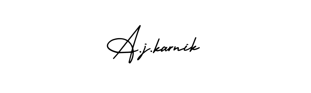 AmerikaSignatureDemo-Regular is a professional signature style that is perfect for those who want to add a touch of class to their signature. It is also a great choice for those who want to make their signature more unique. Get A.j.karnik name to fancy signature for free. A.j.karnik signature style 3 images and pictures png
