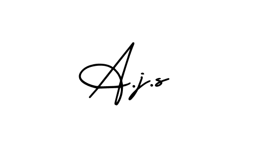 Similarly AmerikaSignatureDemo-Regular is the best handwritten signature design. Signature creator online .You can use it as an online autograph creator for name A.j.s. A.j.s signature style 3 images and pictures png