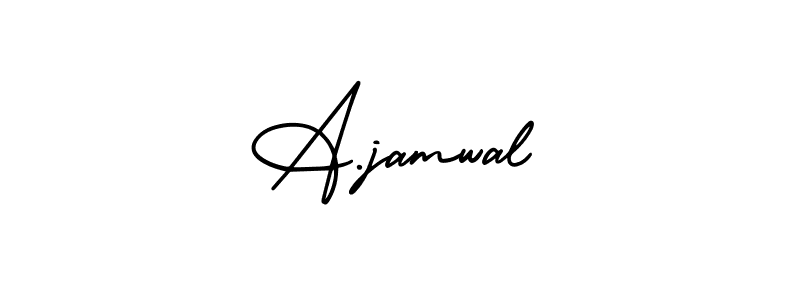 Also You can easily find your signature by using the search form. We will create A.jamwal name handwritten signature images for you free of cost using AmerikaSignatureDemo-Regular sign style. A.jamwal signature style 3 images and pictures png