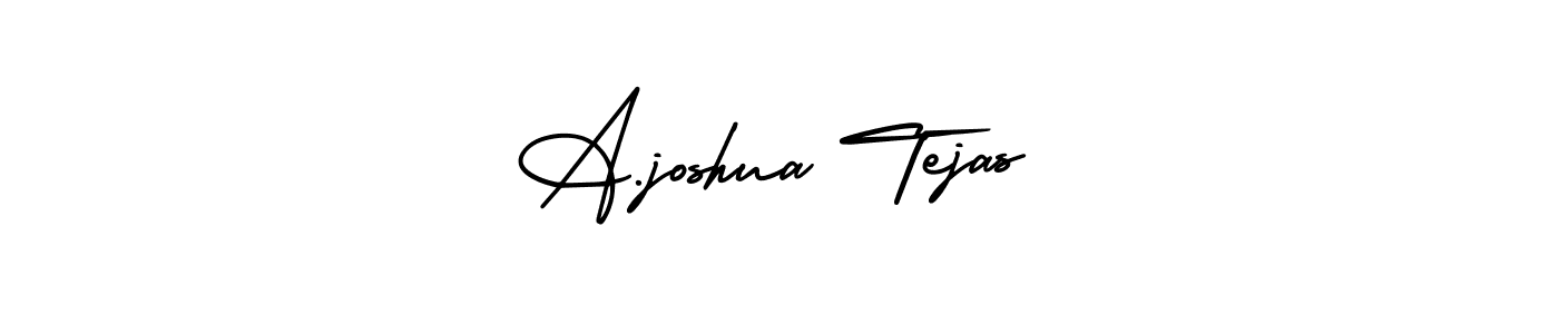 You should practise on your own different ways (AmerikaSignatureDemo-Regular) to write your name (A.joshua Tejas) in signature. don't let someone else do it for you. A.joshua Tejas signature style 3 images and pictures png