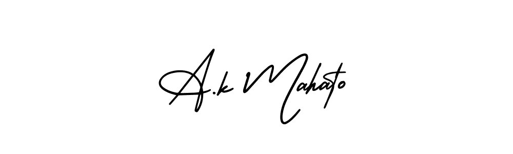It looks lik you need a new signature style for name A.k Mahato. Design unique handwritten (AmerikaSignatureDemo-Regular) signature with our free signature maker in just a few clicks. A.k Mahato signature style 3 images and pictures png